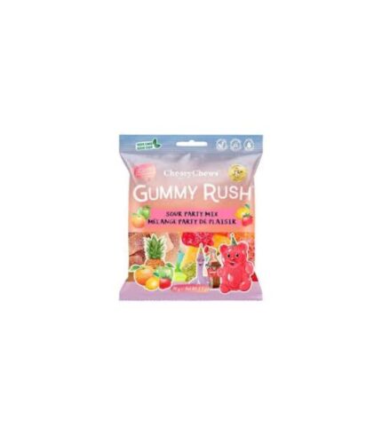 Cheery Chews Gummy Rush Sour Party Mix 90g – Box of 12 Packs