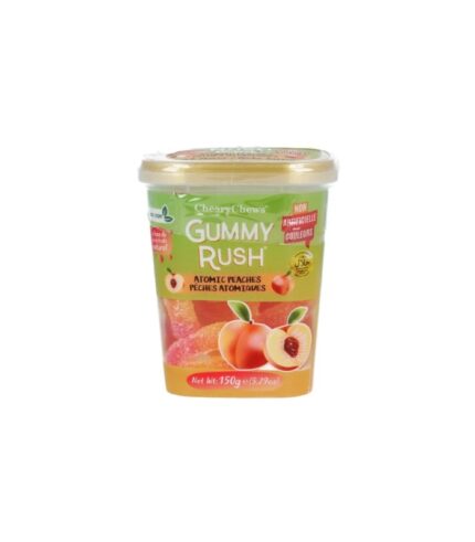 Gummy Rush – Atomic Peaches 150g Tub (Box of 12)