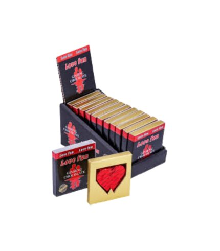 Love Fun Ginseng Chocolate - Pack of 12 x 16g -  Individually Wrapped